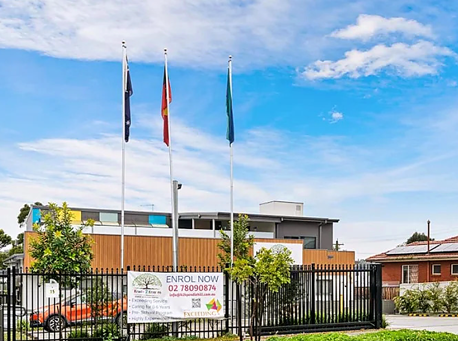 Kradle 2 Krayons Early Learning Centre Pendle Hill purpose-built facility exterior at 15 Targo Road